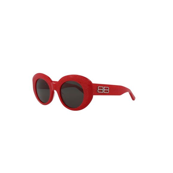 Balenciaga Round-Frame Acetate Sunglasses Red Womens - Picture 2 of 6